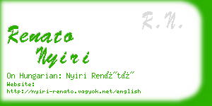 renato nyiri business card